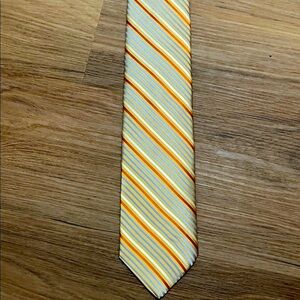 City Of London Striped Tie in Orange and Tan
